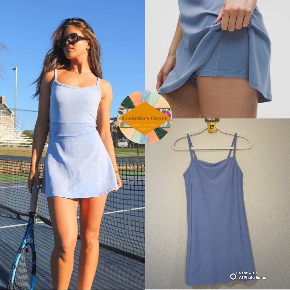 ❌SOLD!❌ #121 Old Navy Athletic Periwinkle Dress with Biker Shorts size Small